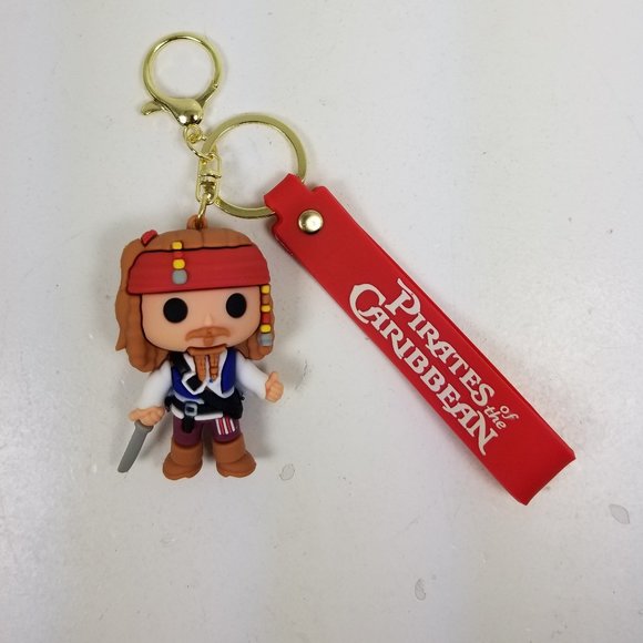 Disney Pirates of the Caribbean Key Holder - Red and Gold - Picture 1 of 8